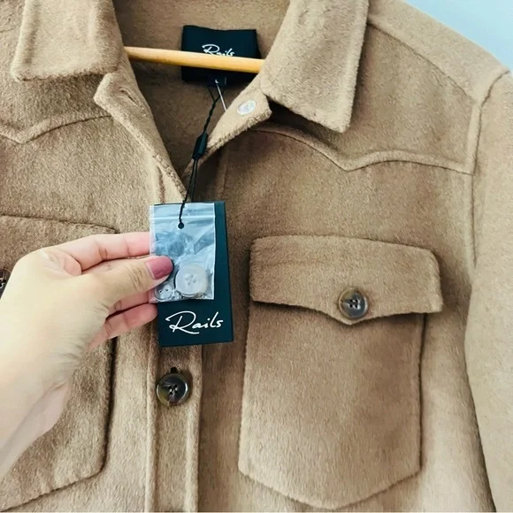 Rails Easton Camel Brown Wool Jacket Size Large New With Tags - Picture 5 of 7